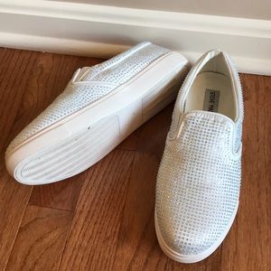Sequin slip ons